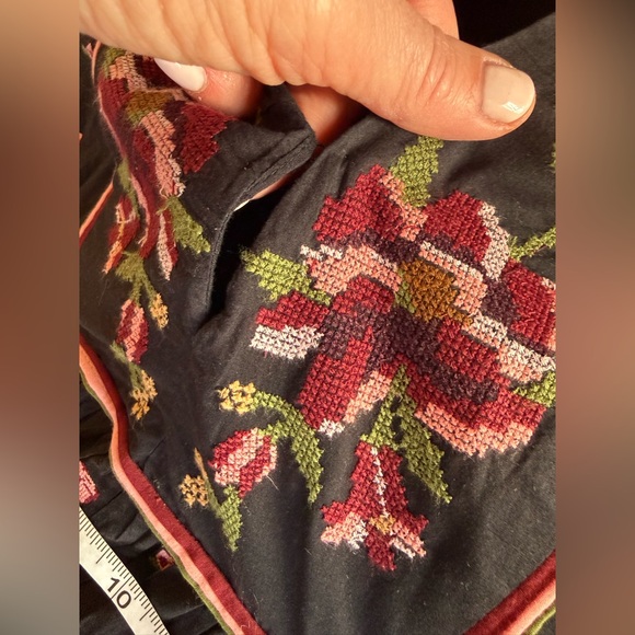 FARM Rio Romantic Black Floral Embroidered Dress S - Picture 15 of 16